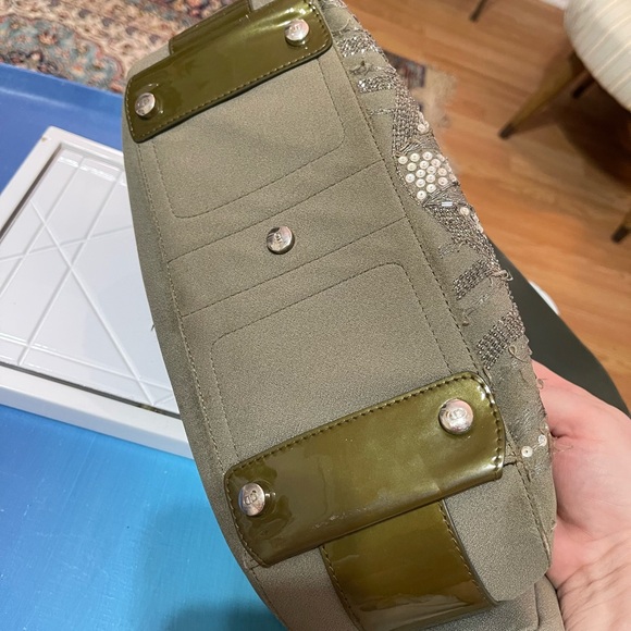 Dior Limited Edition Olive Green Silk Street Chic Columbus Ave Bag - Picture 12 of 16